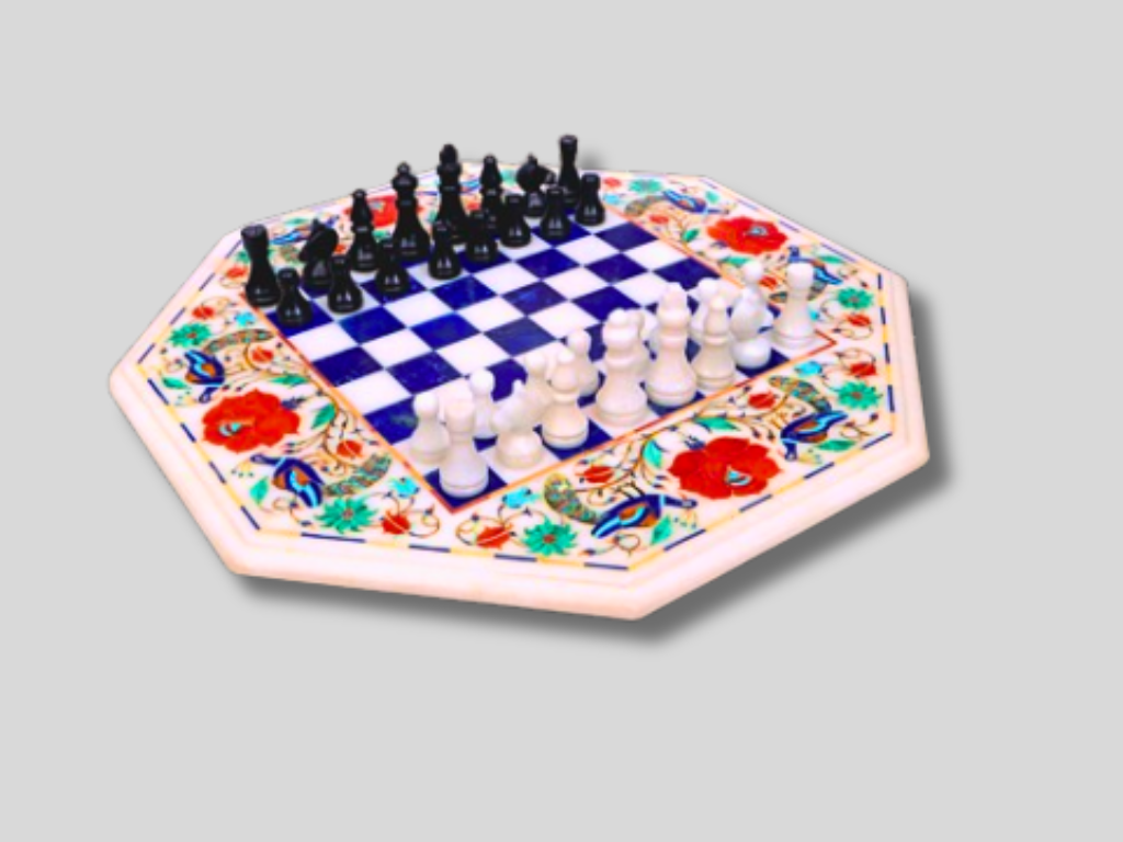 Top Marble Chess Tabletop With 3